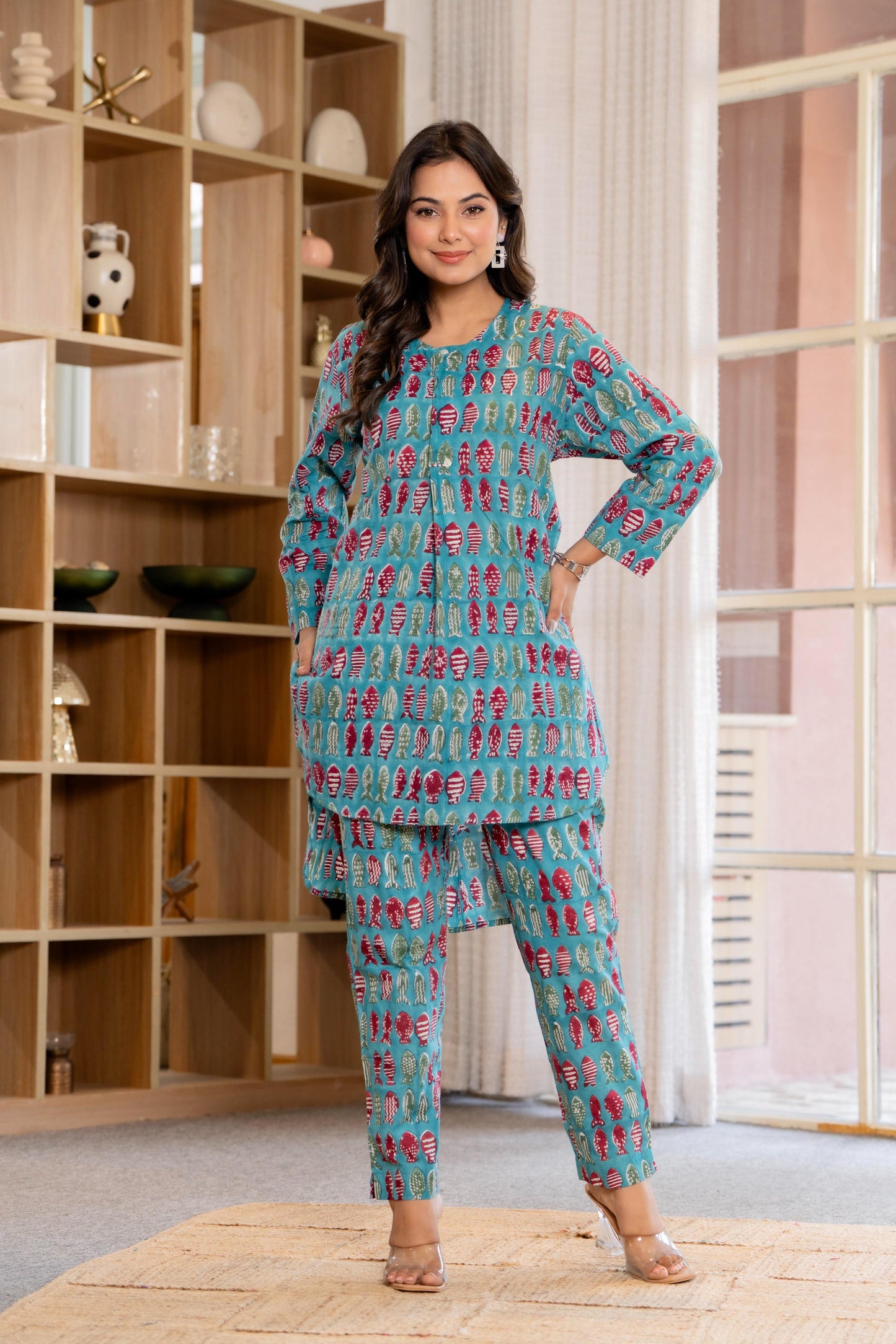 Timeless elegance Block Print Co-ord Set