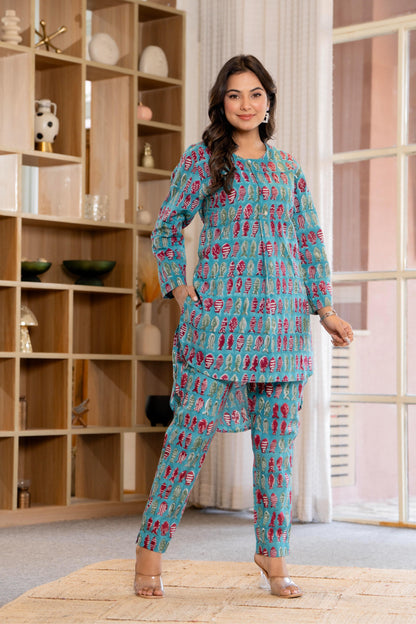 Timeless elegance Block Print Co-ord Set
