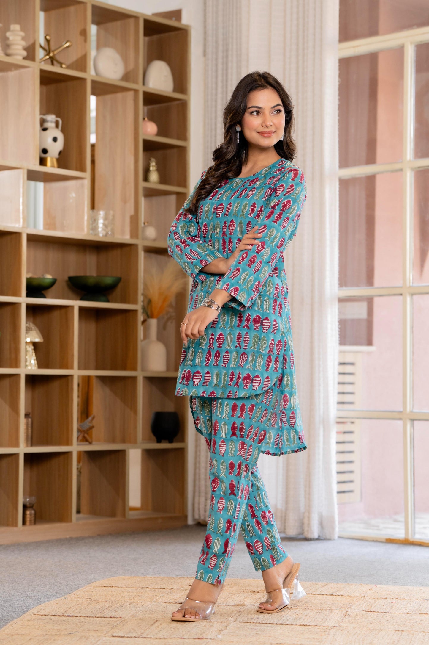 Timeless elegance Block Print Co-ord Set