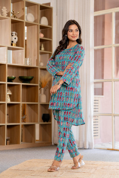 Timeless elegance Block Print Co-ord Set