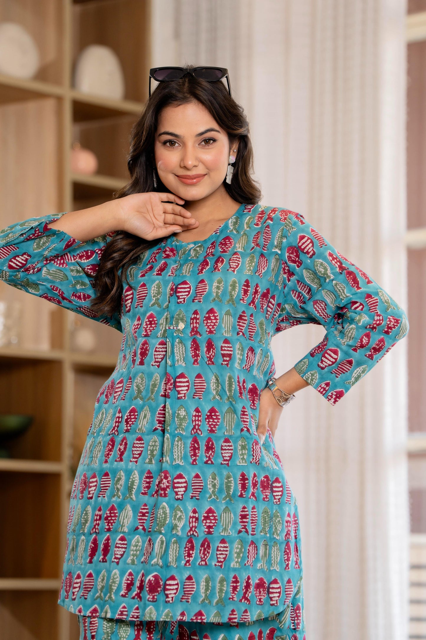 Timeless elegance Block Print Co-ord Set