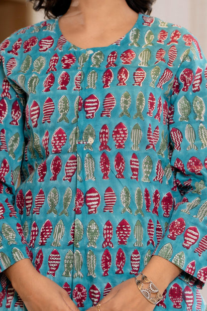 Timeless elegance Block Print Co-ord Set