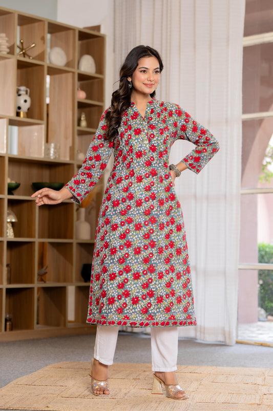 Elegance Charm Cotton Block Print Top