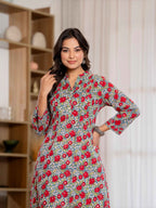 Elegance Charm Cotton Block Print Top