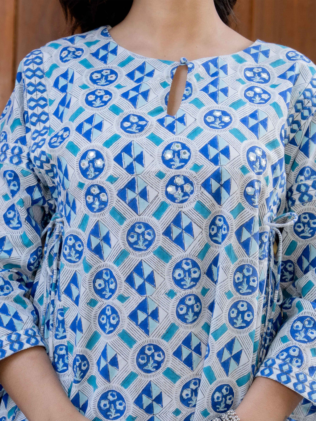 Hand Block Printed Cotton Long Dress -the heritage