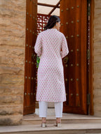 Elegance Charm Cotton Block Print Top
