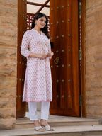 Elegance Charm Cotton Block Print Top