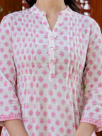 Elegance Charm Cotton Block Print Top