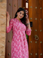 Elegance Charm Cotton Block Print Top