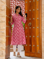 Elegance Charm Cotton Block Print Top