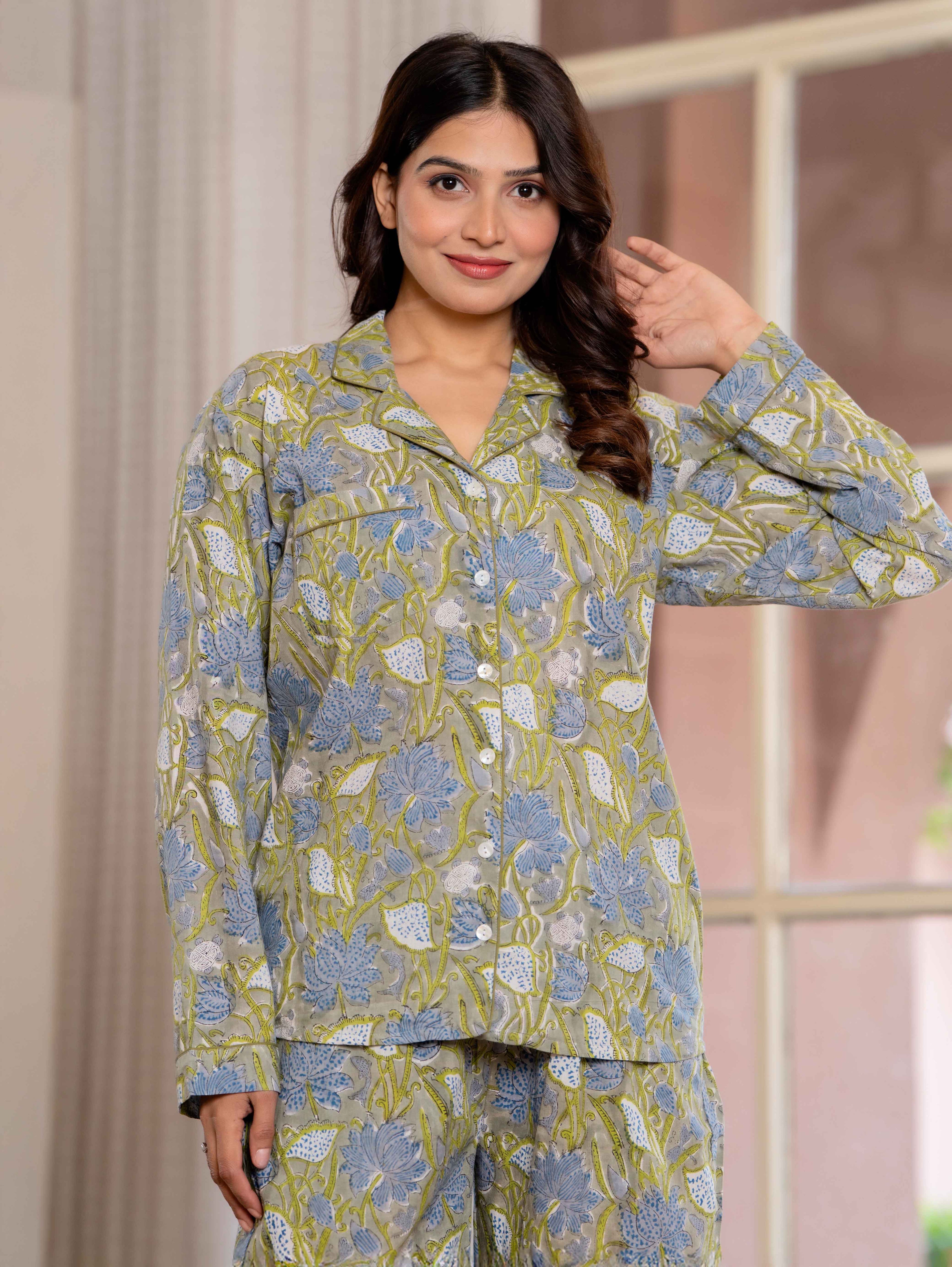 Timeless elegance Block Print Co-ord Set