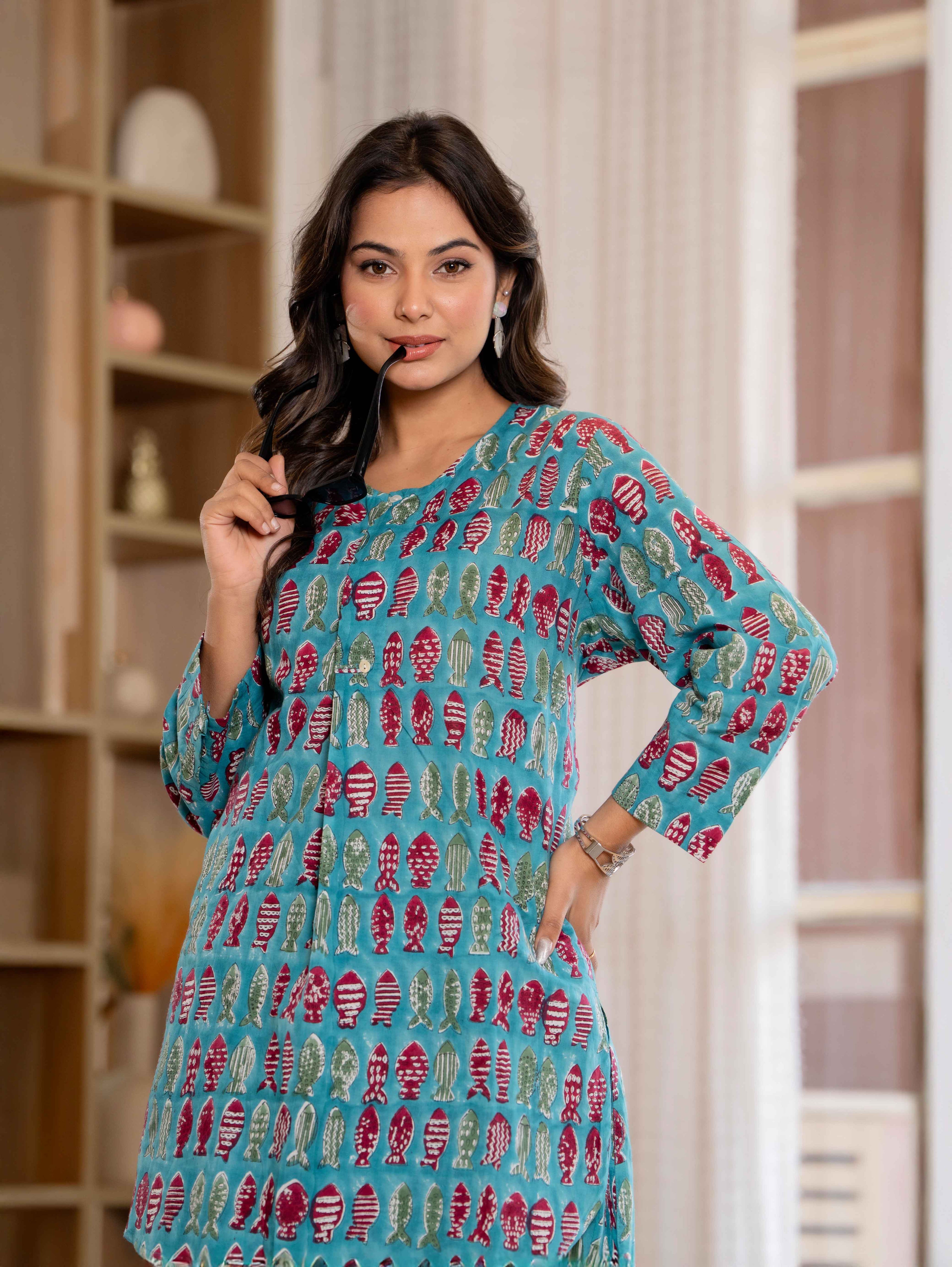 Timeless elegance Block Print Co-ord Set