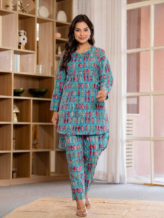 Timeless elegance Block Print Co-ord Set