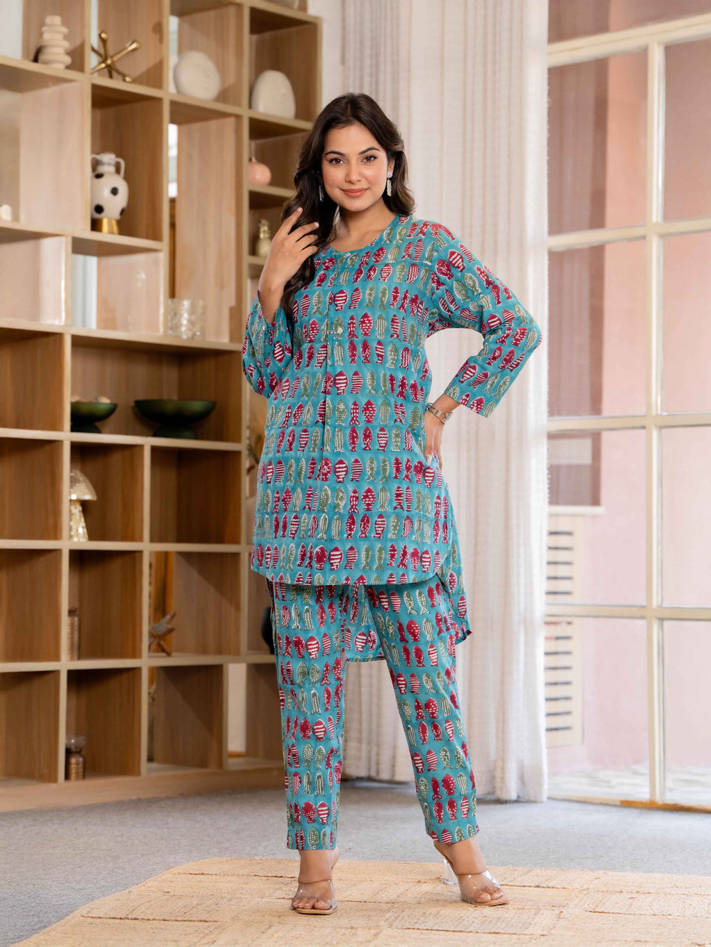 Timeless elegance Block Print Co-ord Set
