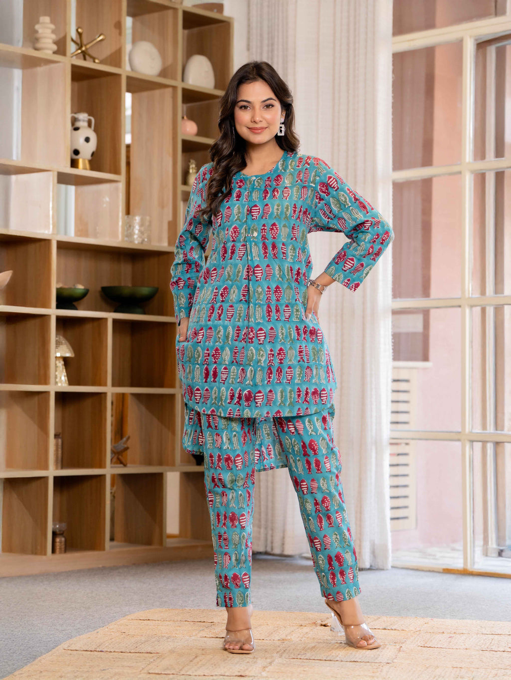 Timeless elegance Block Print Co-ord Set
