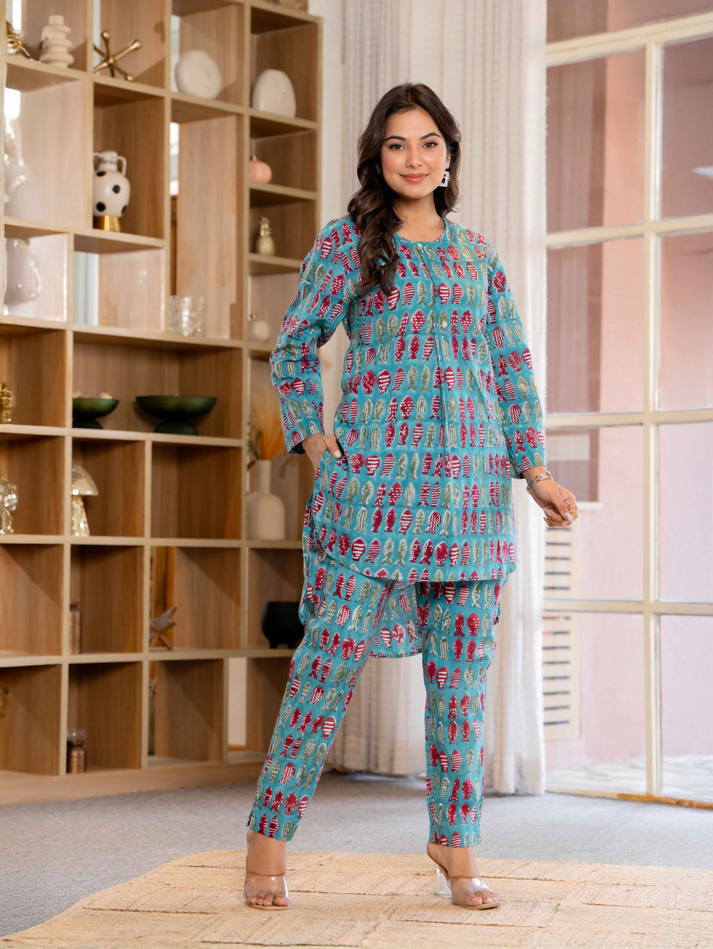 Timeless elegance Block Print Co-ord Set
