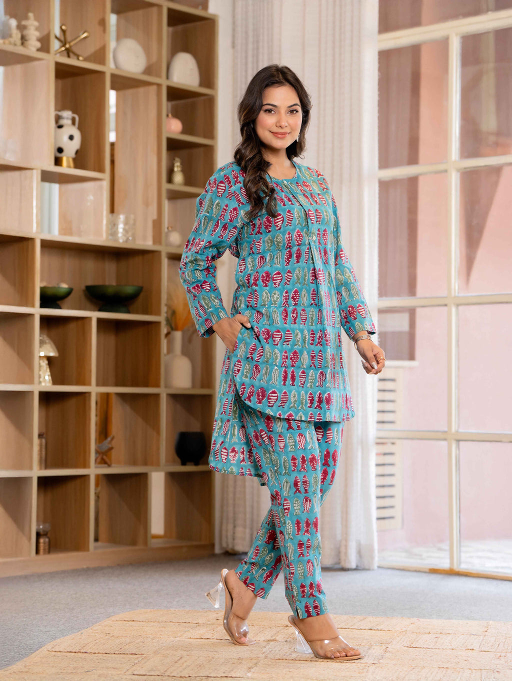 Timeless elegance Block Print Co-ord Set