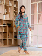 Timeless elegance Block Print Co-ord Set