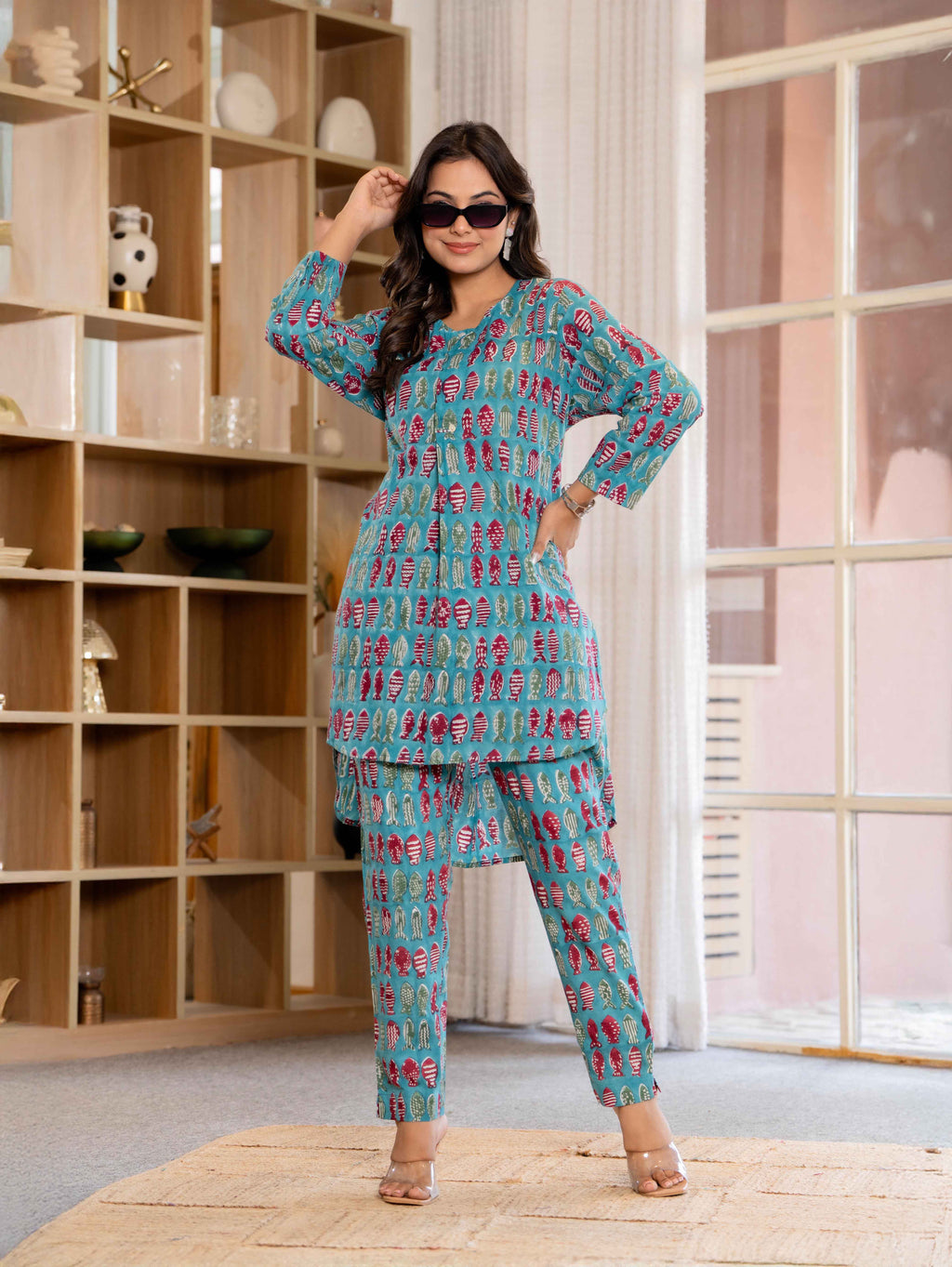 Timeless elegance Block Print Co-ord Set