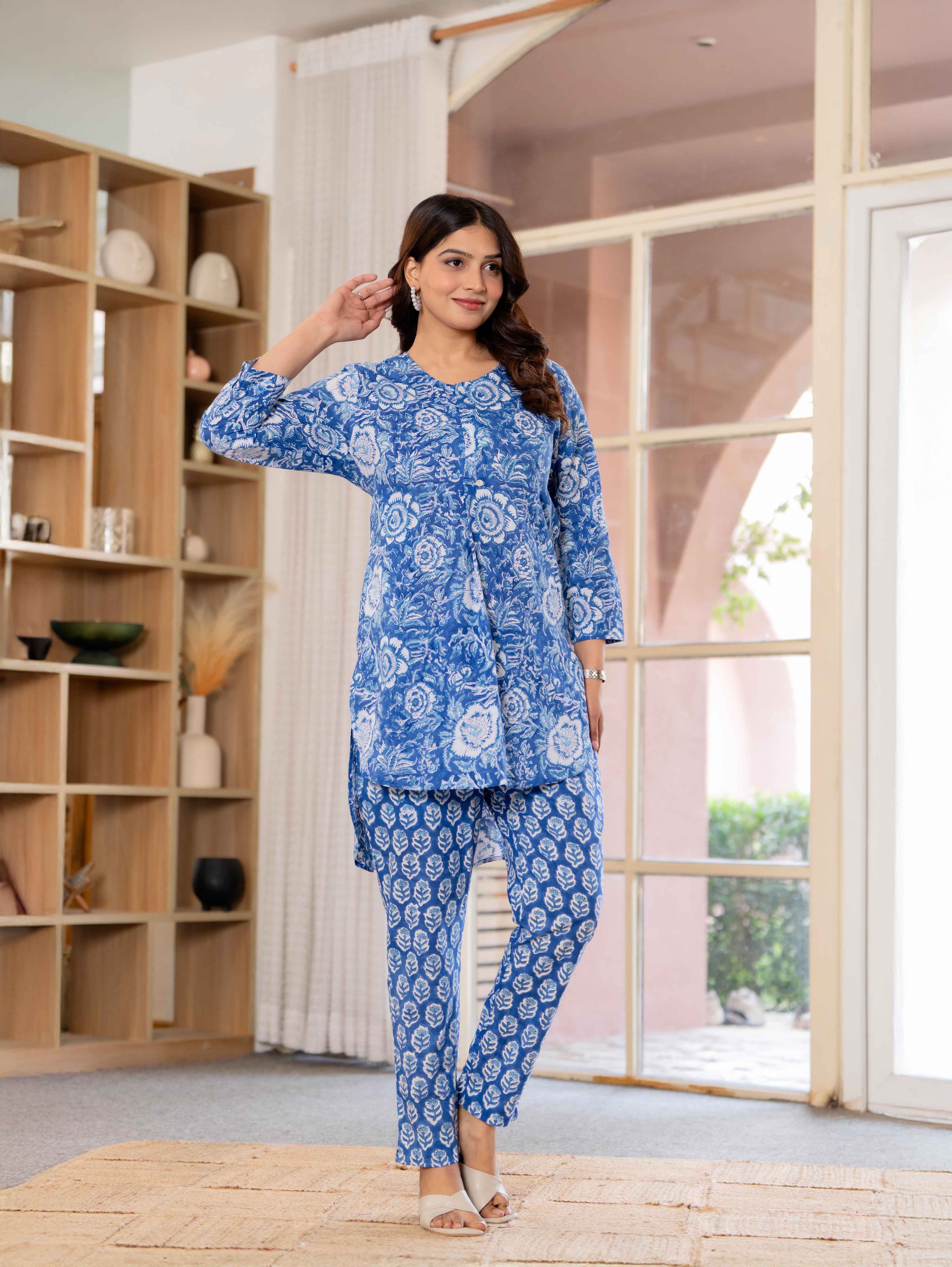 Timeless elegance Block Print Co-ord Set