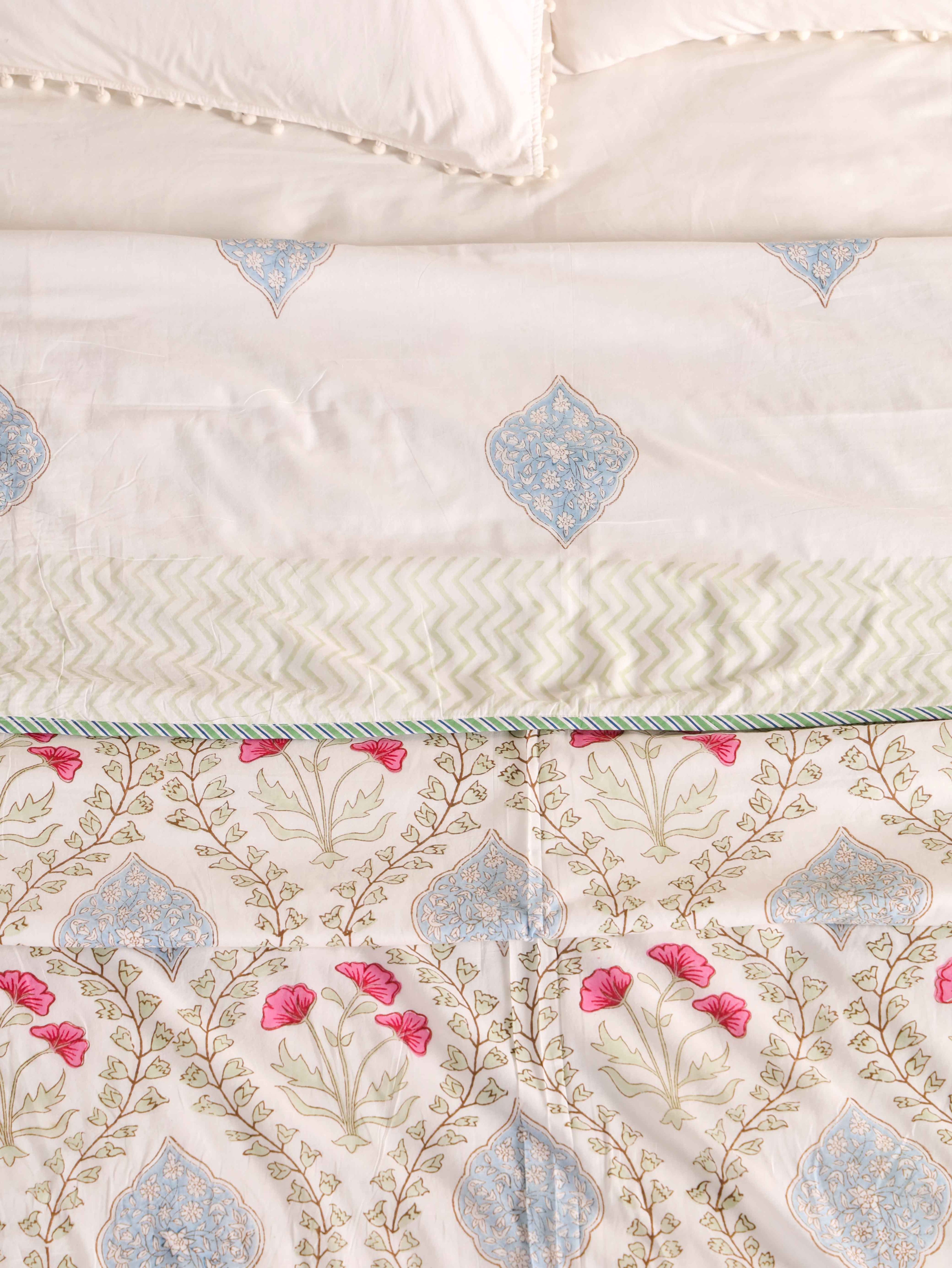 Premium Cotton Hand Block Print Reversible Dohar