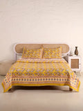 ROYAL GOLDEN GLORY HAND BLOCK PRINT QUILTED BEDCOVER /COMFORTER
