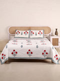 TIMELESS MUGHAL MOTIF HAND BLOCK PRINT QUILTED BEDCOVER /COMFORTER