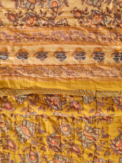 Hand Block Printed Reversible Jaipuri Quilt By Jaipur Hastkar