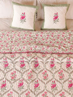 GULNAAR JAAL HAND BLOCK PRINT REVERSIBLE COTTON QUILT/RAZAI