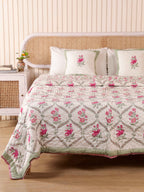 GULNAAR JAAL HAND BLOCK PRINT REVERSIBLE COTTON QUILT/RAZAI