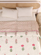 Hand Block Printed Reversible Jaipuri Quilt By Jaipur Hastkar