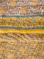 GOLDEN PINEAPPLE HAND BLOCK PRINT 6'PICES BEDDING SET'S