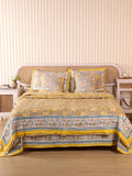 GOLDEN PINEAPPLE HAND BLOCK PRINT 6'PICES BEDDING SET'S