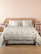 SHAHI MUGHAL MEHRAB HAND BLOCK PRINT 6-PICES BEDDING SET'S
