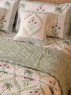 SHAHI MUGHAL MEHRAB HAND BLOCK PRINT 6-PICES BEDDING SET'S