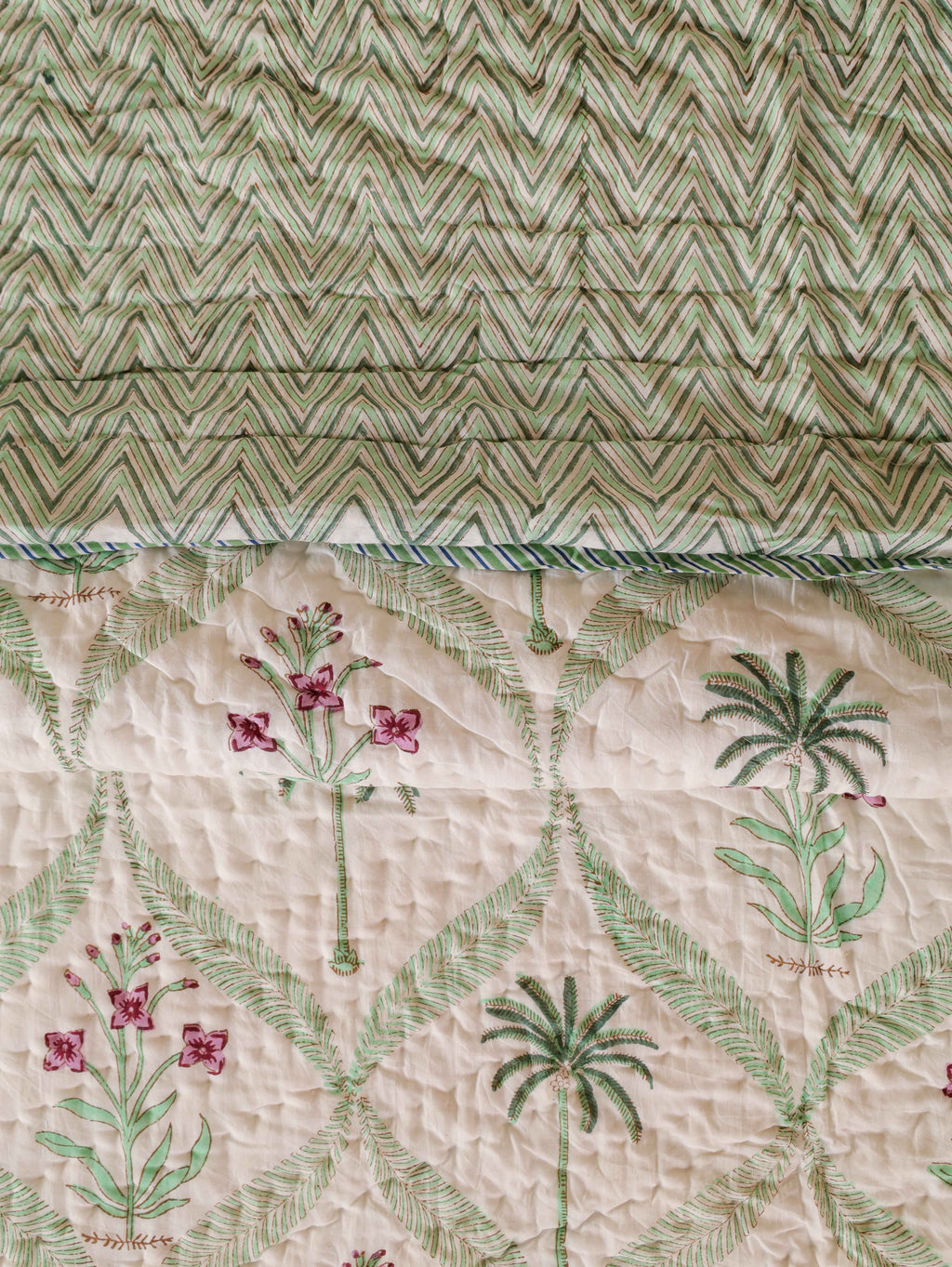 SHAHI MUGHAL MEHRAB HAND BLOCK PRINT 6-PICES BEDDING SET'S