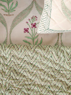 SHAHI MUGHAL MEHRAB HAND BLOCK PRINT 6-PICES BEDDING SET'S
