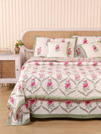 GULNAAR JAAL HAND BLOCK PRINT 6-PICES BEDDING SET'S