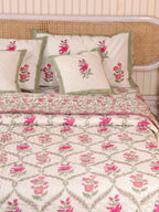 GULNAAR JAAL HAND BLOCK PRINT 6-PICES BEDDING SET'S