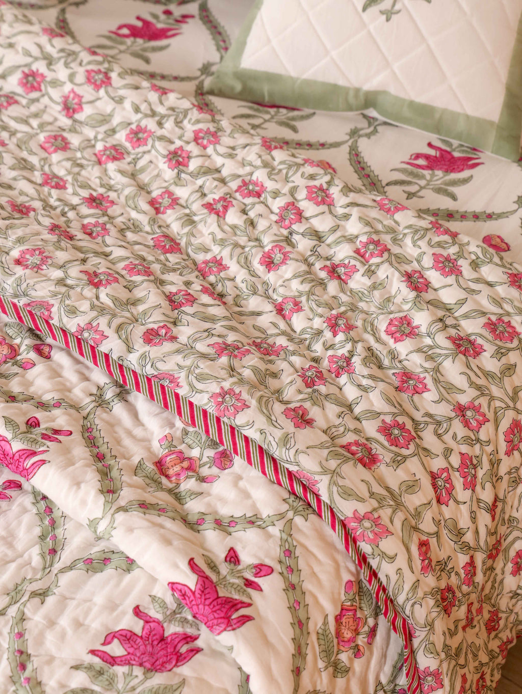 GULNAAR JAAL HAND BLOCK PRINT 6-PICES BEDDING SET'S