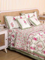 GULNAAR JAAL HAND BLOCK PRINT 6-PICES BEDDING SET'S