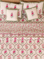 GULNAAR JAAL HAND BLOCK PRINT 6-PICES BEDDING SET'S