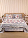 BLUE ROSELAND HAND BLOCK PRINT 6-PICES BEDDING SET'S