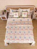 CLASSIC MUGHAL BALE HAND BLOCK PRINT 6-PICES BEDDING SET'S