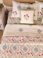 CLASSIC MUGHAL BALE HAND BLOCK PRINT 6-PICES BEDDING SET'S