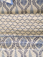 MUGHAL BLUE CHAIN HAND BLOCK PRINT 6-PICES BEDDING SET'S
