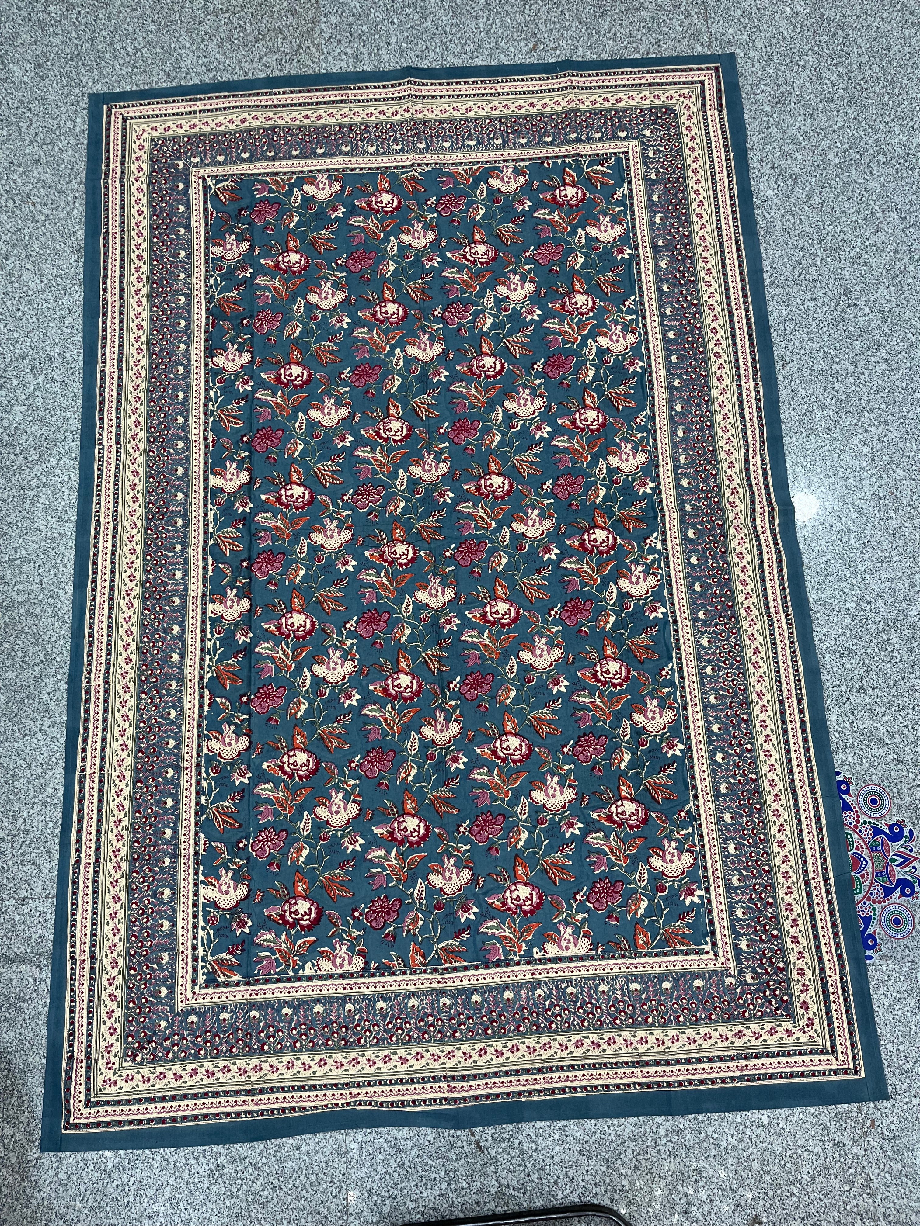 Hand Block Printed Table Cloth
