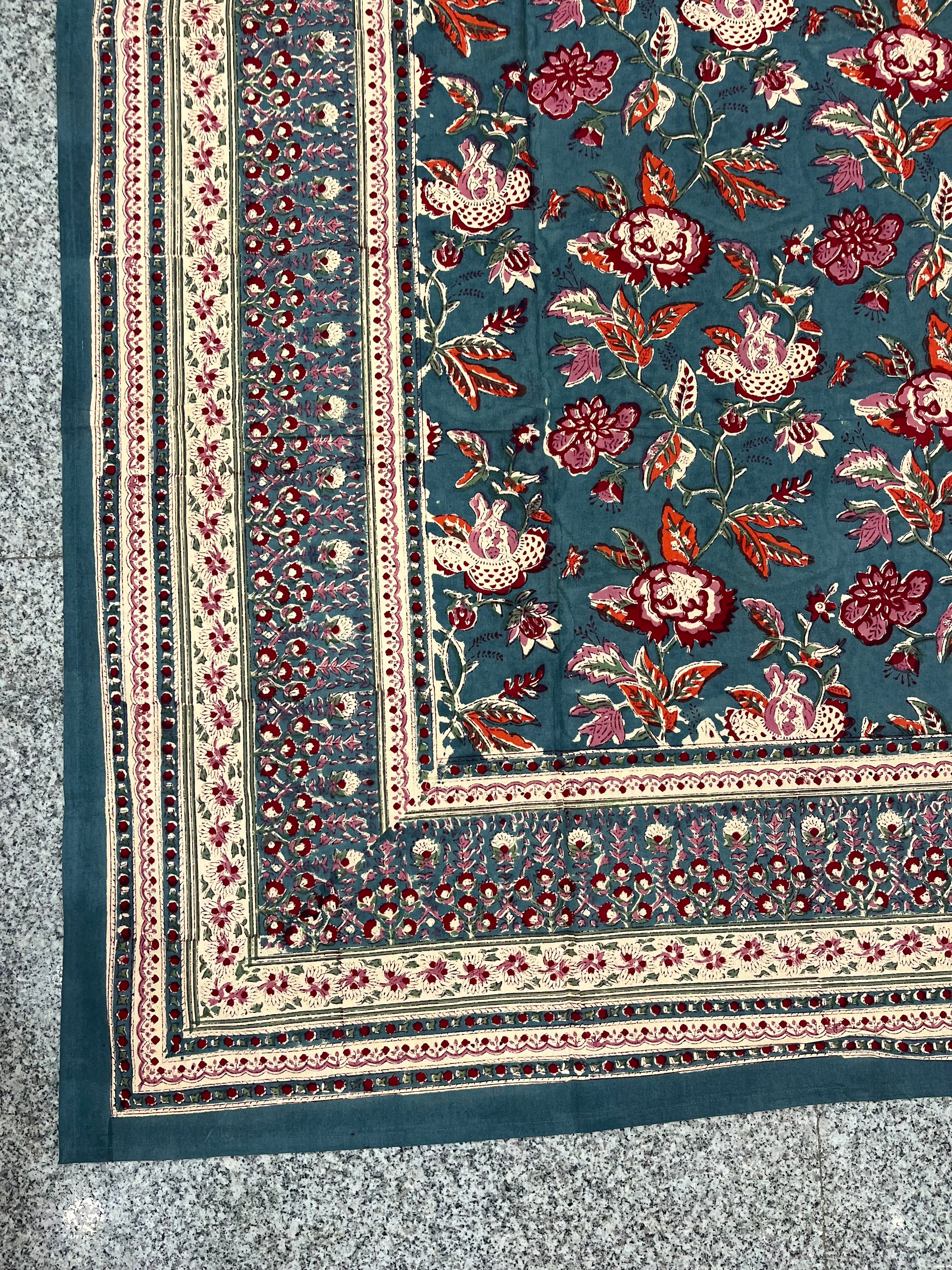 Hand Block Printed Table Cloth