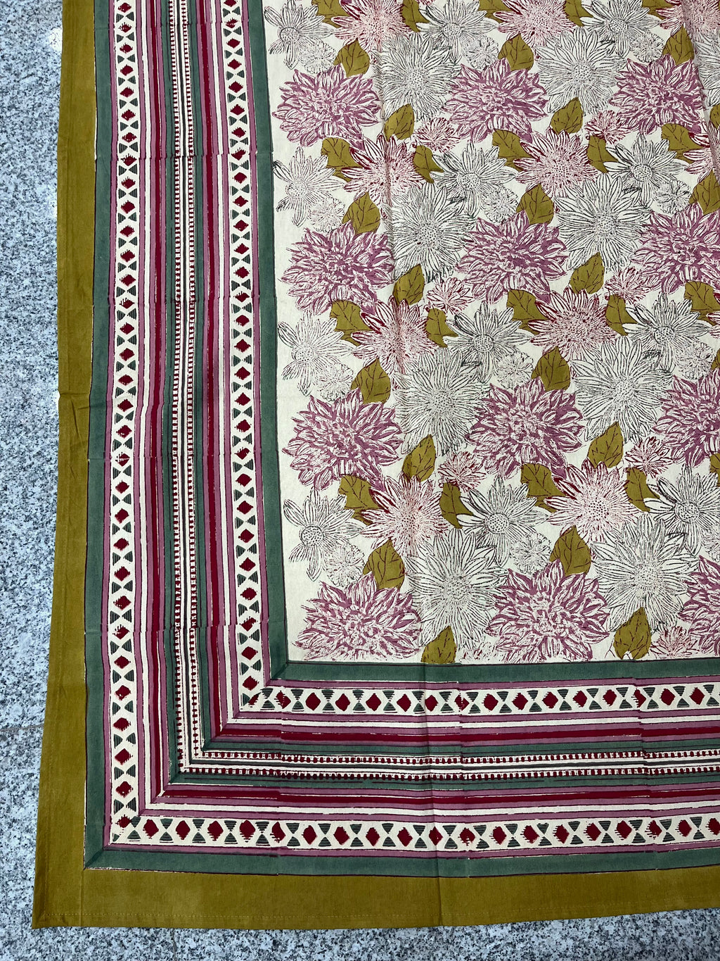 Hand Block Printed Table Cloth