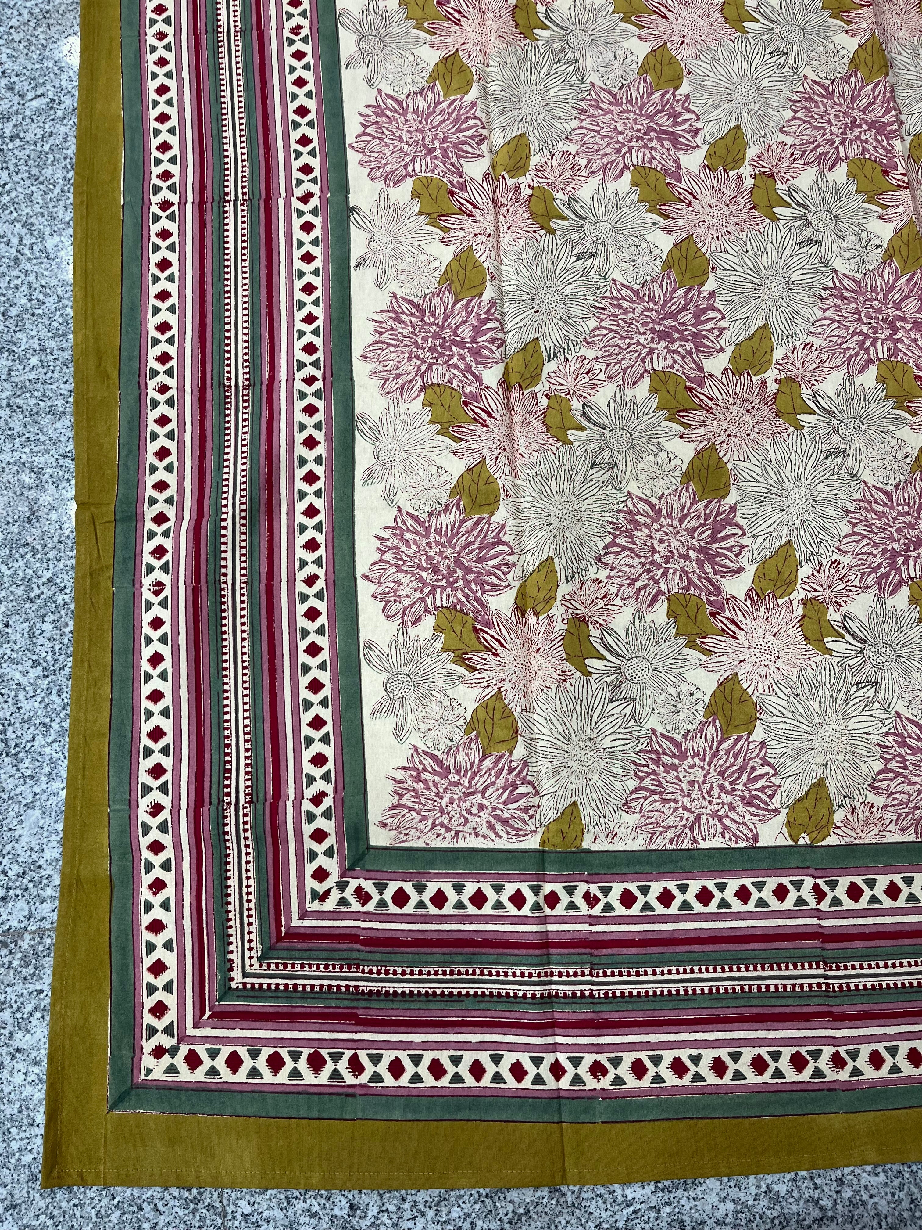 Hand Block Printed Table Cloth